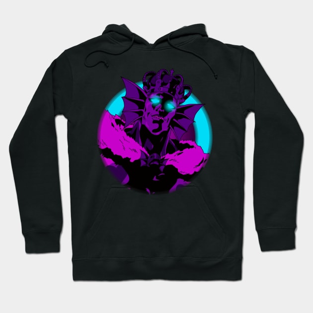 The Deep Sea King Neon Hoodie by tovuyovi.art